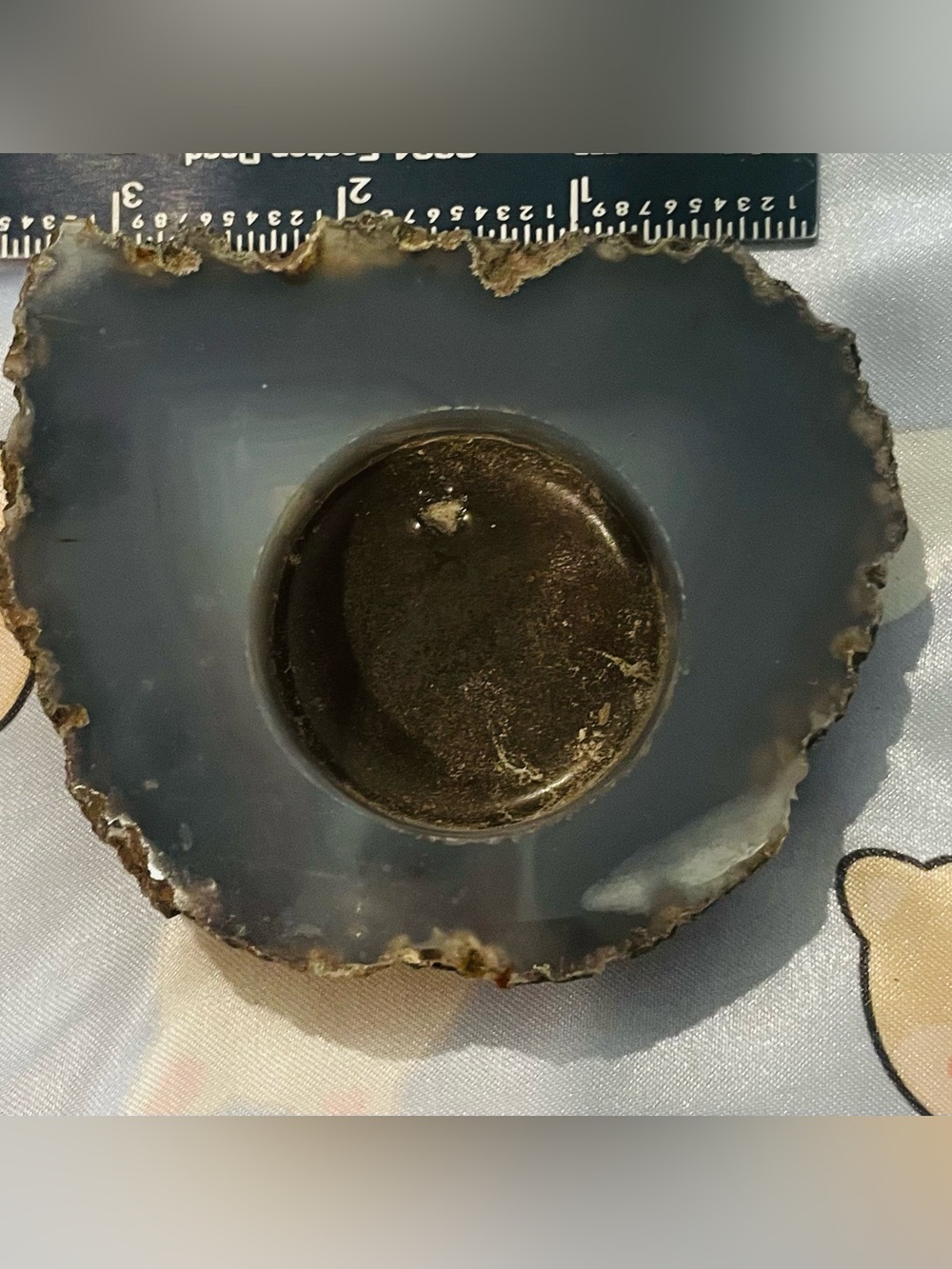 Natural Blue Agate Tealight Candle Holder
